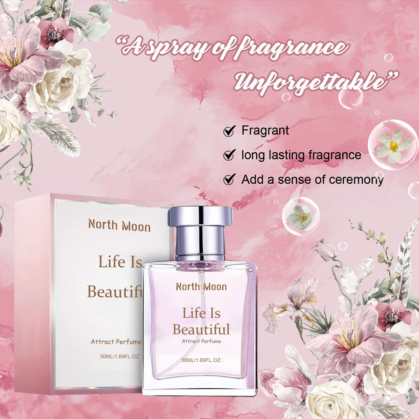 Fragrance Perfume For Hair - North Moon 50ml Glamour Flirting Perfume