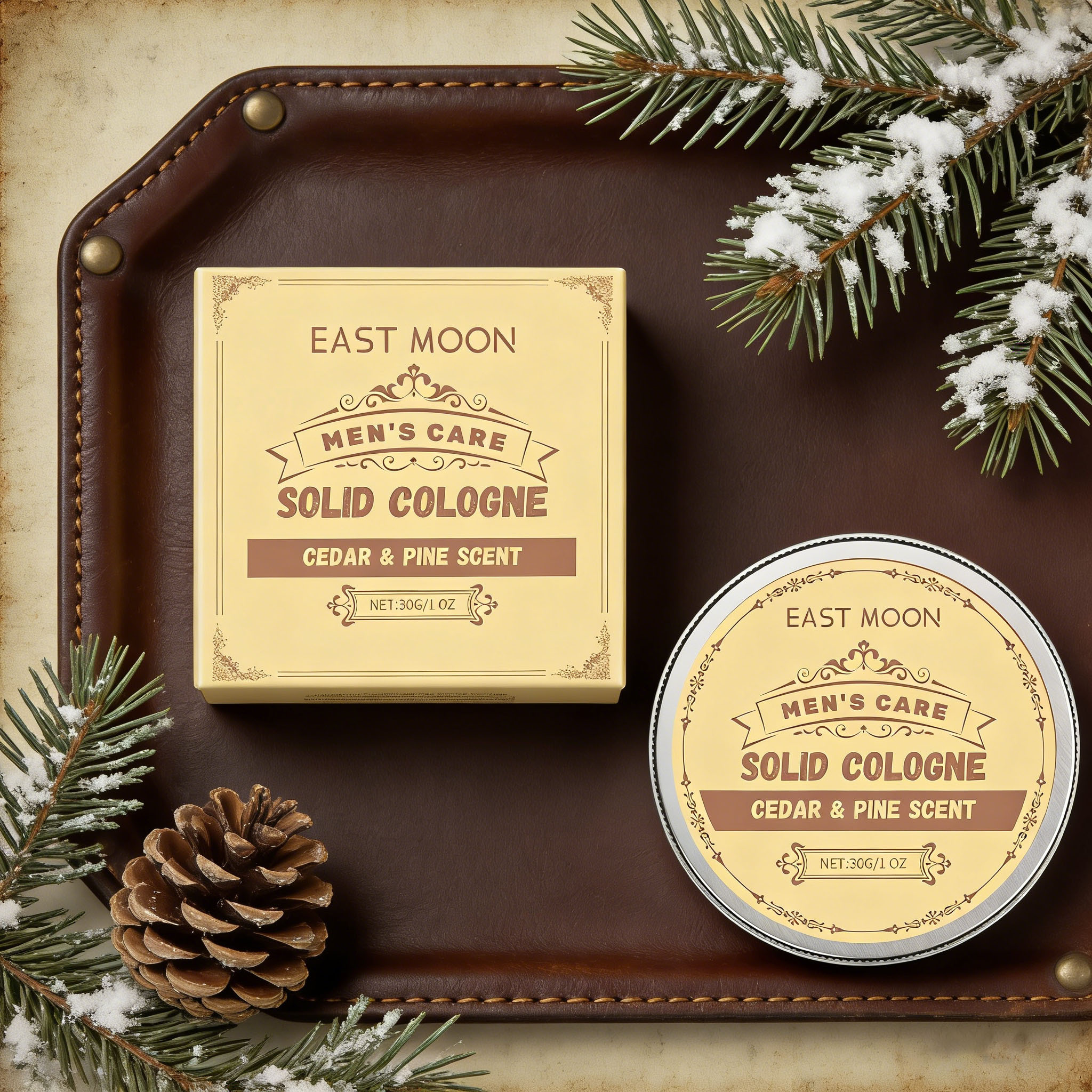 Cologne Solid Balm - 30g Cedar Wood Men's Solid Cologne