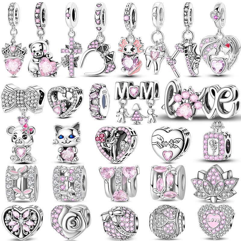 Perfume Fine Fragrance - 925 Sterling Silver Pink Charms Beads