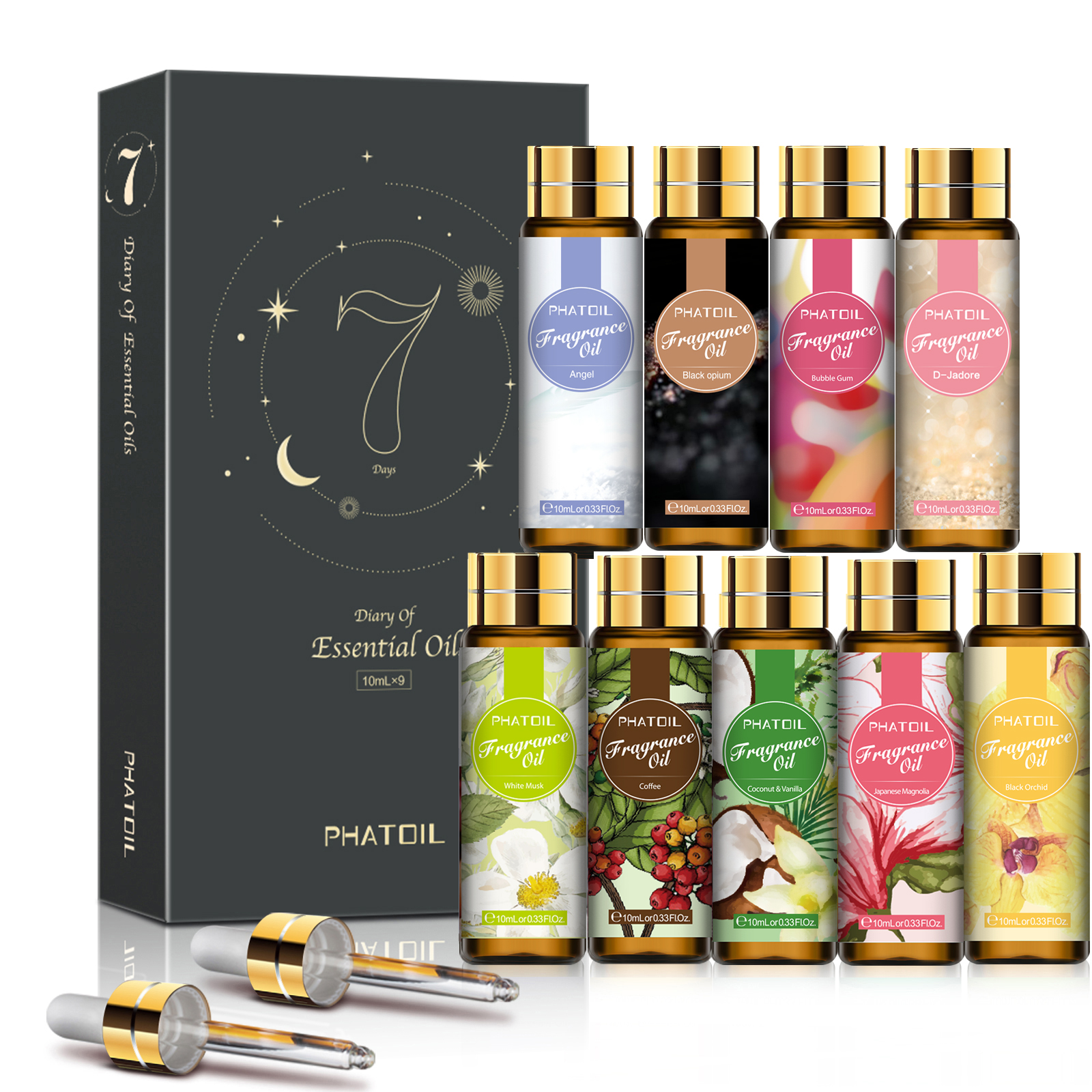 Phatoil 9pcs 10ml Fragrance Oi - Perfume Fragrance Soap ulasan dan harga