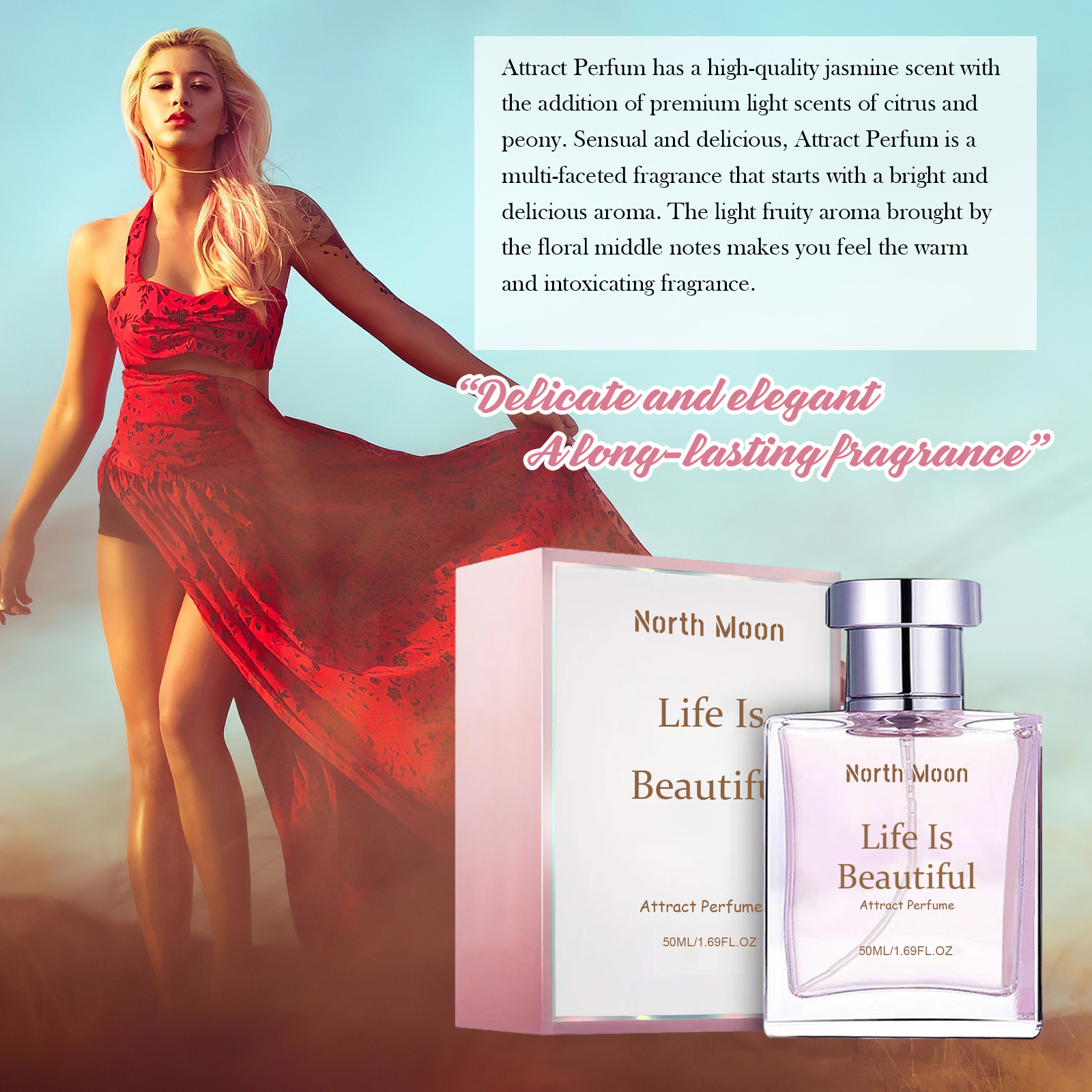 North Moon 50ml Glamour Flirti - Fragrance Perfume For Hair ulasan dan harga