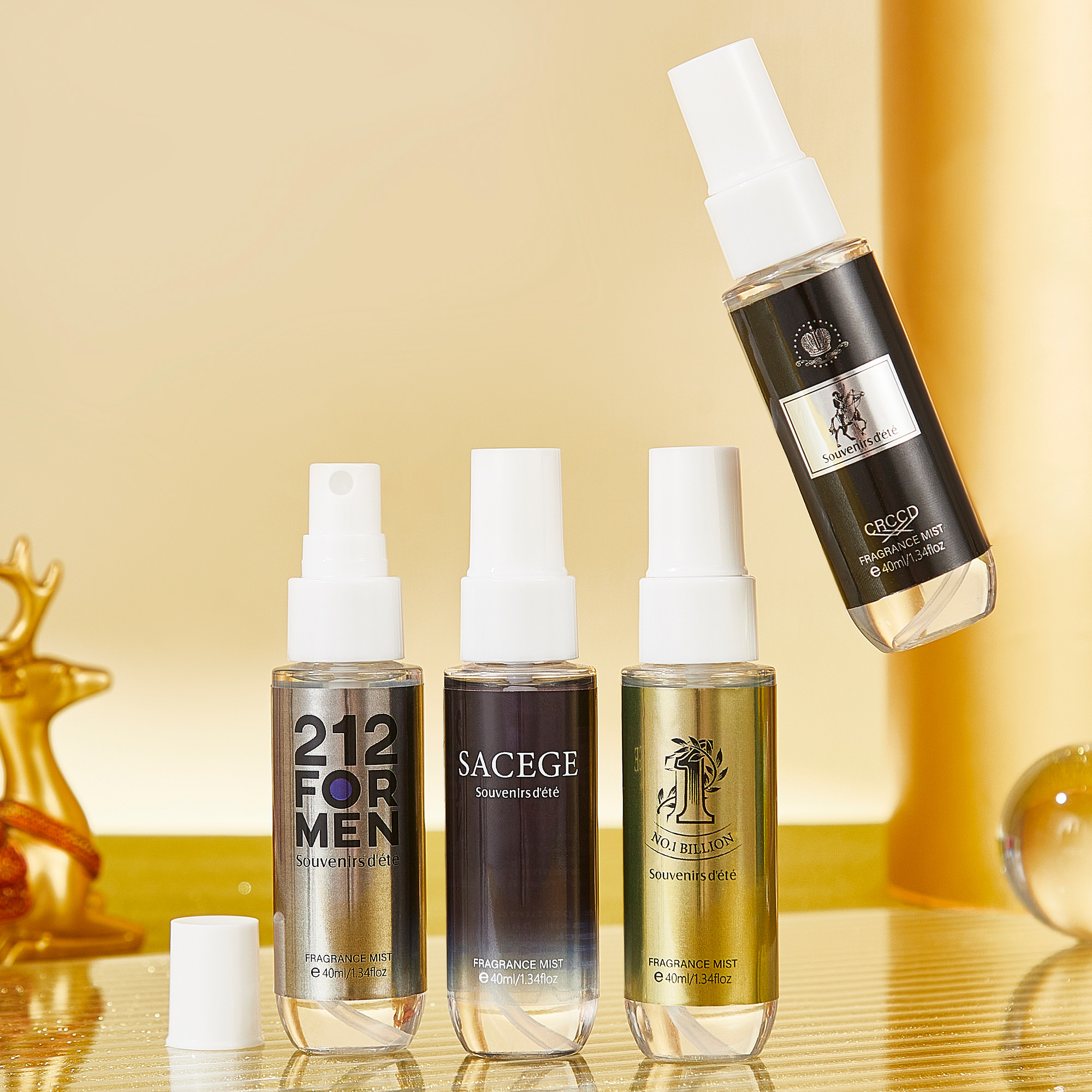 4pcs black gold men's perfume, - Fragrance Perfume For Hair ulasan dan harga