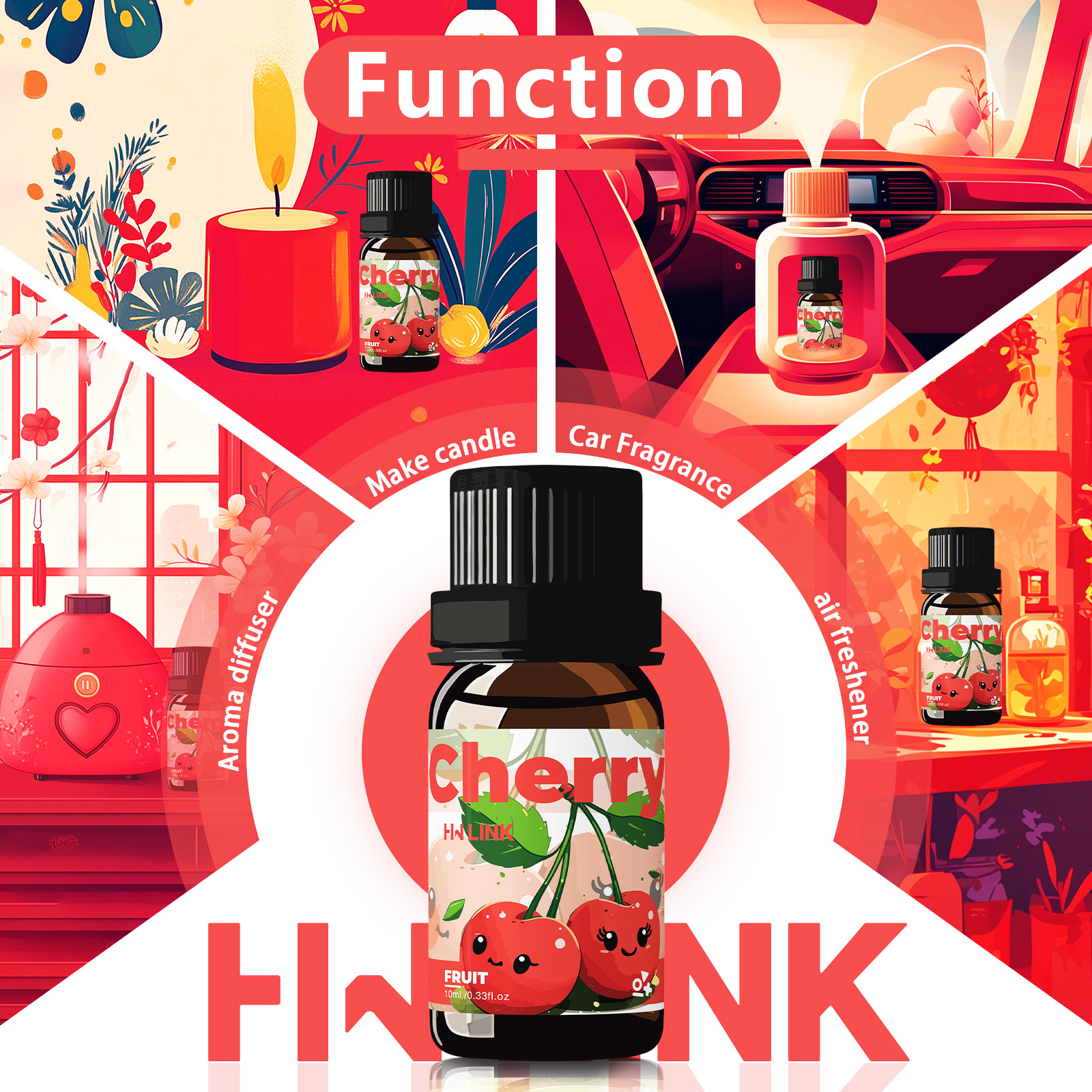 Cherry Essential Oils 10ml Per - Perfume Fragrance Soap ulasan dan harga