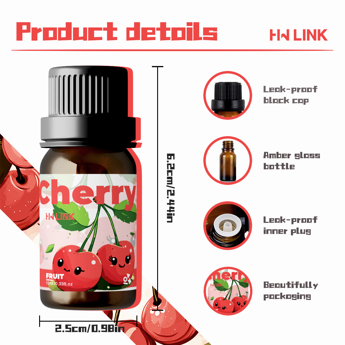 Cherry Essential Oils 10ml Per - Perfume Fragrance Soap ulasan dan harga