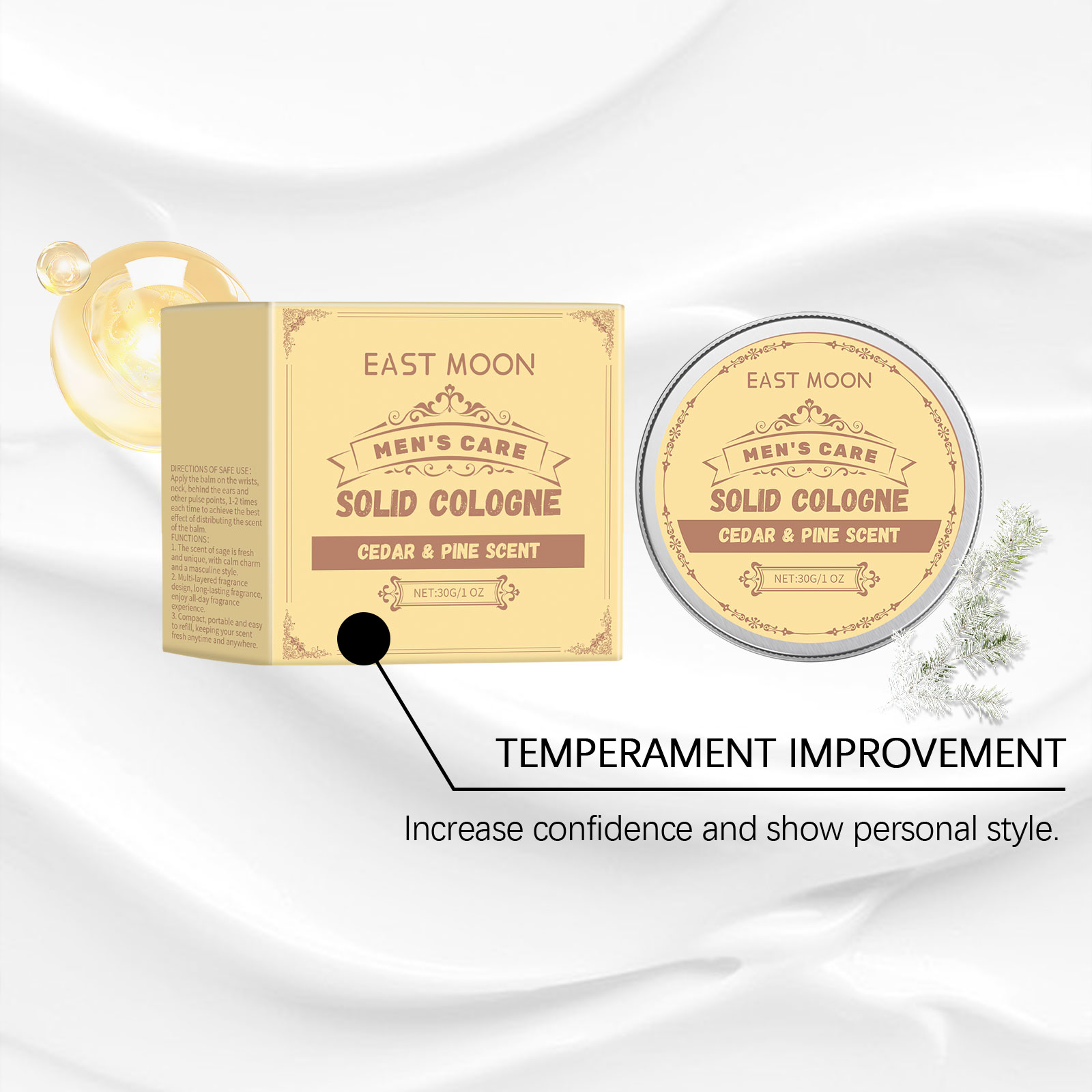 30g Cedar Wood Men's Solid Col - Cologne Solid Balm ulasan dan harga