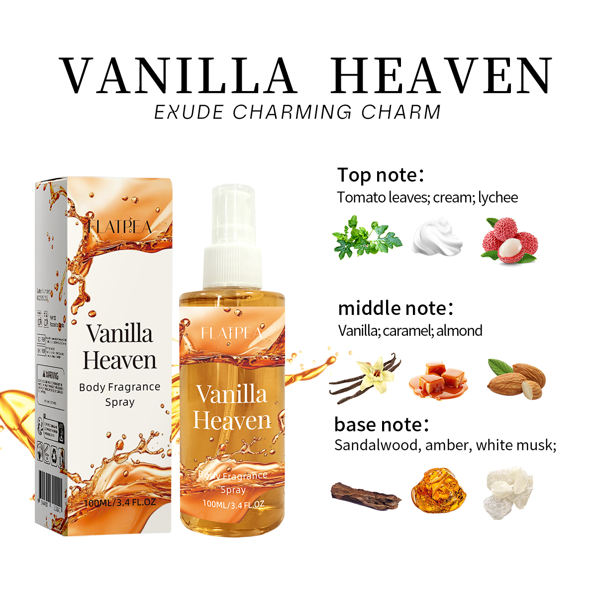 Vanilla Body Mist–Alcohol-Free - Fragrance Perfume For Hair ulasan dan harga