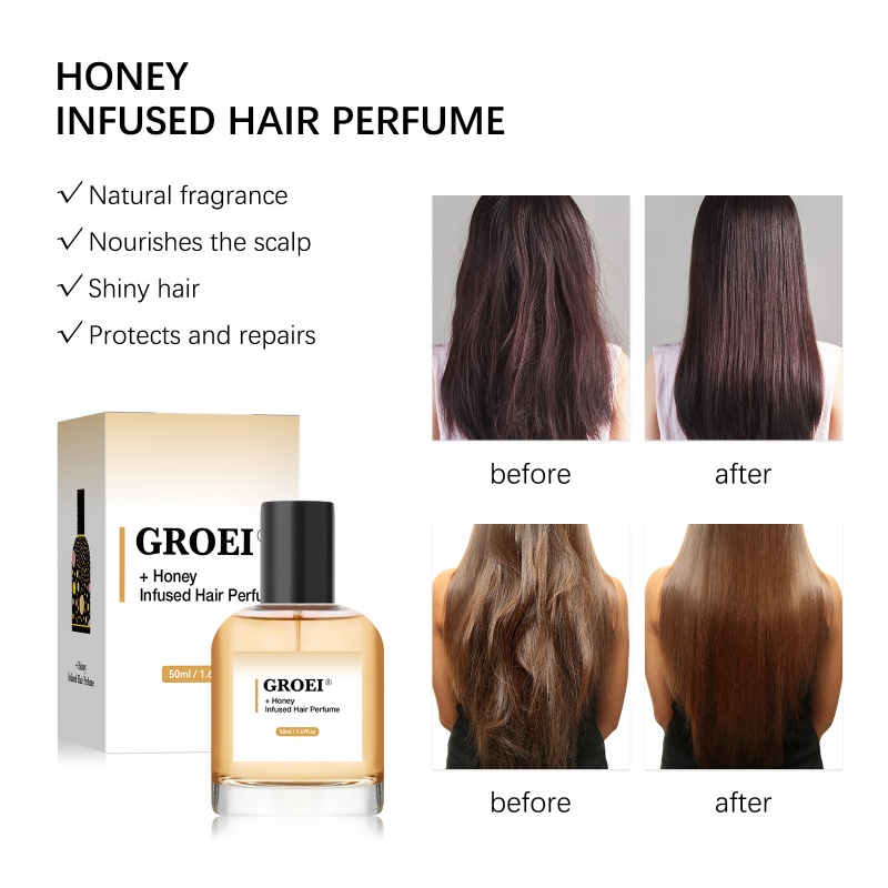 GROEI Honey Hair Perfume Spray - Fragrance Perfume For Hair ulasan dan harga