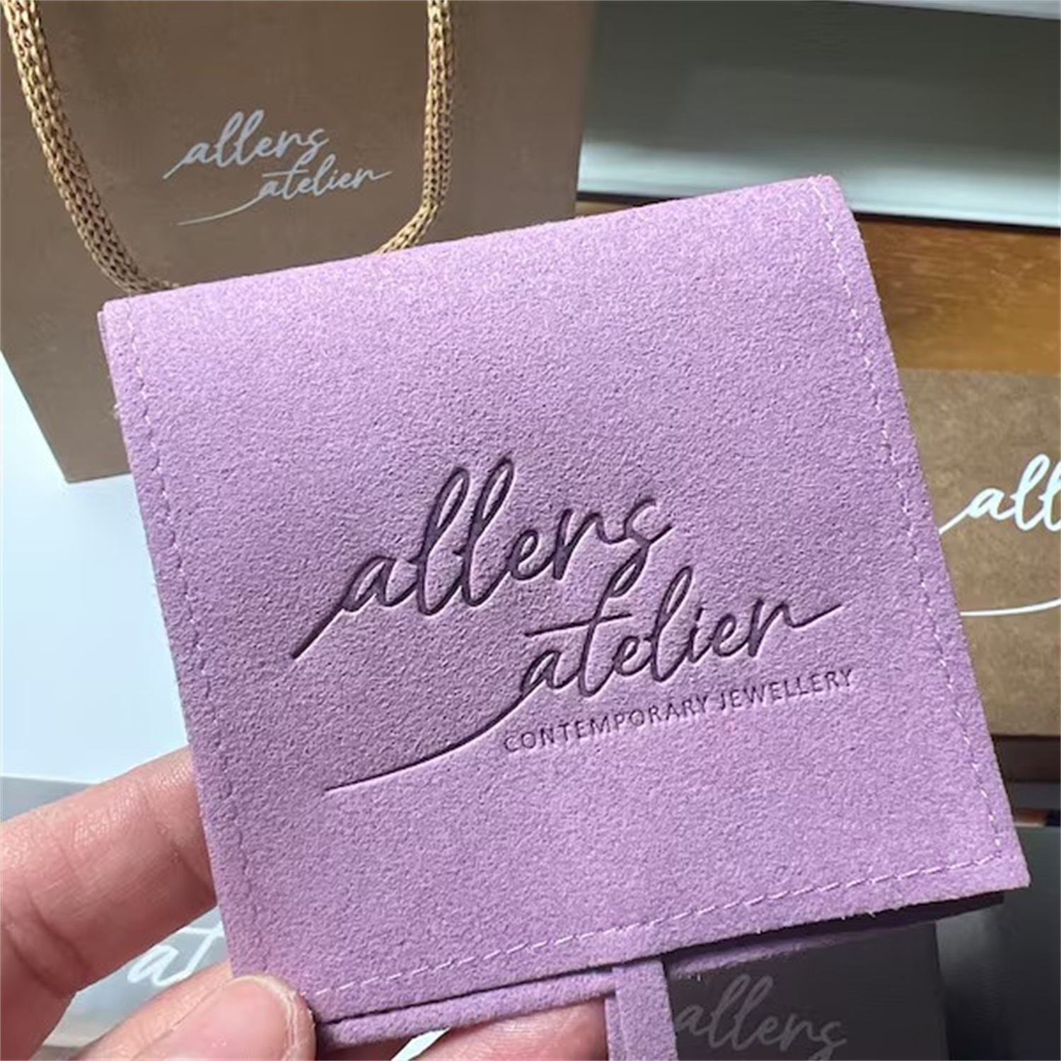 50pcs Beige Soft Velvet Jewelr - Perfume Fragrance Soap ulasan dan harga