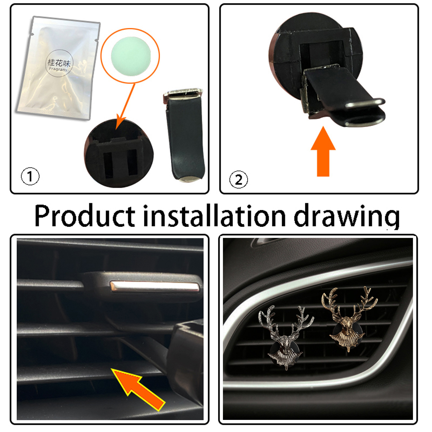 Deer Design Car Fragrance Vent - Perfume Fine Fragrance ulasan dan harga